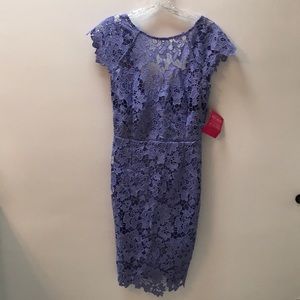 Paper Dolls lavender lace midi-dress